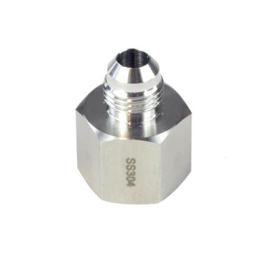 Imagem de HFS (R) Adaptador redutor fêmea JIC 1/10.2 cm para macho JIC 1/5.1 cm aço inoxidável 304 (FJIC 1/10.2 cm x MJIC 1/5.1 cm)