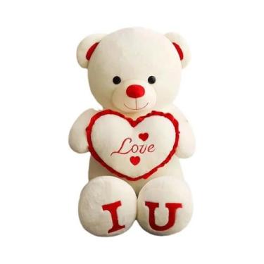 Imagem de Urso De Pelúcia Grande De 100cm I LOVE YOU, Brinquedo Adorável E Macio