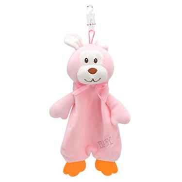 Imagem de SIWOTED Cobertor de segurança para bebês, fofo, macio, cores brilhantes, multifuncional, toalha de conforto infantil para bebês com mais de 3 meses (Rosa)