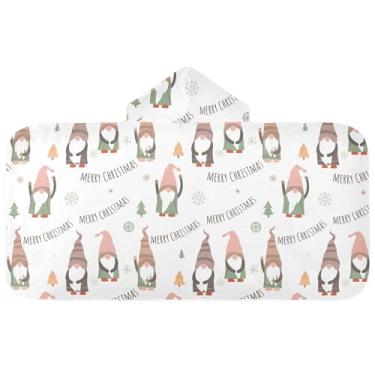 Imagem de Burbuja Toalha de banho com capuz de laço rosa para crianças, toalha de praia de pelúcia macia absorvente para chá de meninas e meninos 3-10 anos, 61 x 127 cm