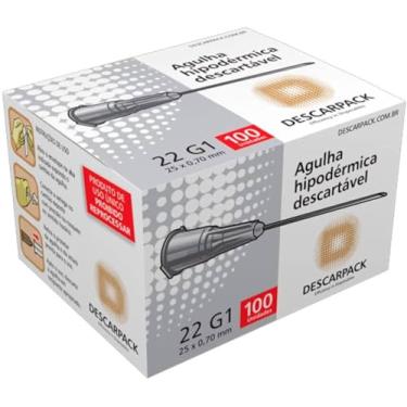 Imagem de Agulha Hipodérmica, Multicor, 25 x 7 mm, Descarpack, 100 unidades