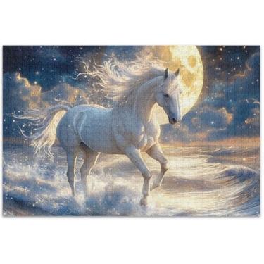 Imagem de St Patrick Highland Cow Quebra-cabeça fofo de 1000 peças para adultos, arte de arte, estampa animal, paisagem personalizada, presentes de elefantes brancos, 75 x 40 cm