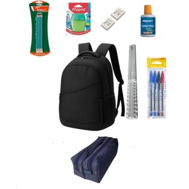 Imagem de Kit Material Escolar Completo para Ensino Médio e Universitário Masculino com Itens Essenciais para Estudo