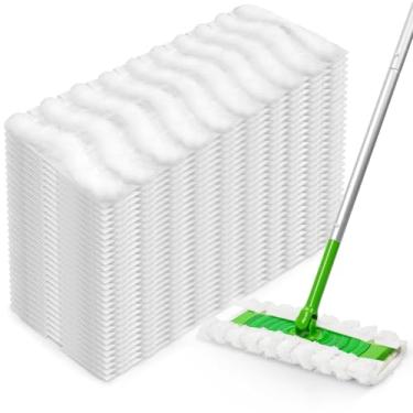 Imagem de AIR U+ Almofadas de esfregão seco para varredura e esfregão Swiffer, refis de vassoura seca para animais de estimação resistentes, panos de varrer para limpeza de poeira e cabelo de piso de madeira