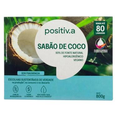 Imagem de Sabão de Coco em Pó Lava Roupas 100% Natural Hipoalergênico 800g - positiv.a eco (Sem perfume)