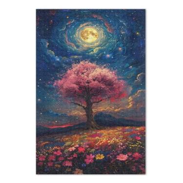 Imagem de Flowers Under The Stars Quebra-cabeças de 1000 peças, quebra-cabeça adulto, jogos de quebra-cabeça