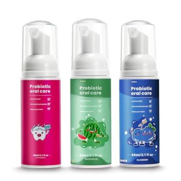 Imagem de Pasta de dente infantil sem flúor com sabor melancia, morango, mirtilo, menta