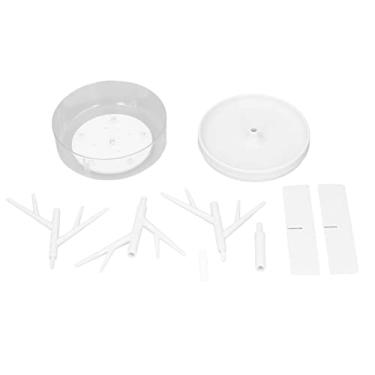 Imagem de Ainoli jóias pendurado suporte de árvore forma ramo rotativo destacável estudante jóias armazenamento expositor organizador desktop (Branca)