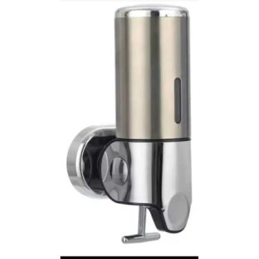 Imagem de Dispensador Com 1 Garrafa Manual de Sabonete Líquido/Shampoo/Multifuncional Suporte Parede Para Banheiro/Cozinha