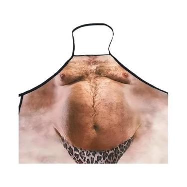 Imagem de Avental De Cozinha Masculino Com Estampa De Barriga De Cerveja Em Poli