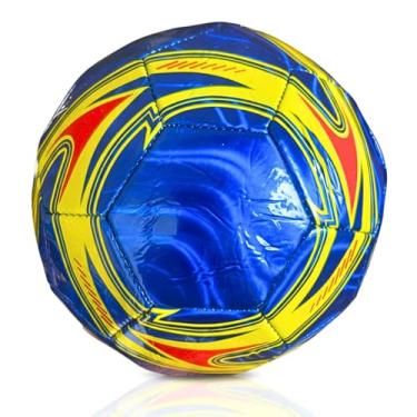 Imagem de Bola de Futebol Infantil Campo e Society Tamanho N° 5 100% PVC (Laranja Azul)