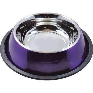 Imagem de Comedouro e Bebedouro Antiderrapante Roxo Jambo