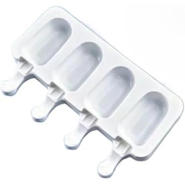 Imagem de Forma Sorvete Silicone Para Picolé C/ 50 Palitos Festa 4 sem/tampa