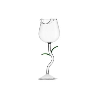Imagem de HEEPDD Copo de Vinho de Flor, Copo de Coquetel Com Alto Teor de Borosilicato Com Modelagem 3D para Restaurante de Bar de Festa, Cálice Elegante e Grosso e Resistente para Vinho Branco (#10)