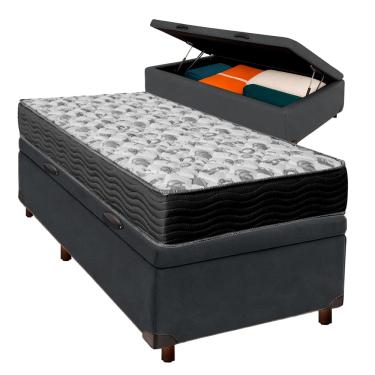 Imagem de Cama Box Bau + Colchão Solteiro D33 Iso100 Ortobom