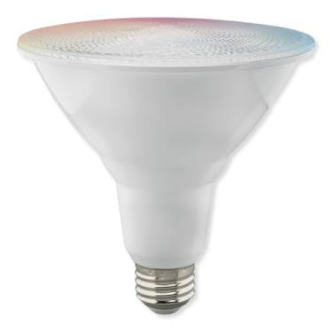 Imagem de Satco S11258 Starfish Lâmpada LED inteligente WiFi de 15 watts, funciona com Siri, Alexa, Google Assistant, SmartThings, 2700K-5000K, PAR38, 1200 Lumens, branca