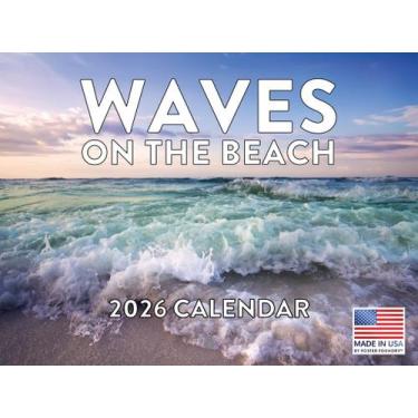 Imagem de Pôster de calendário Foundry Ocean Waves 2026 Beach Wall - Poster Foun