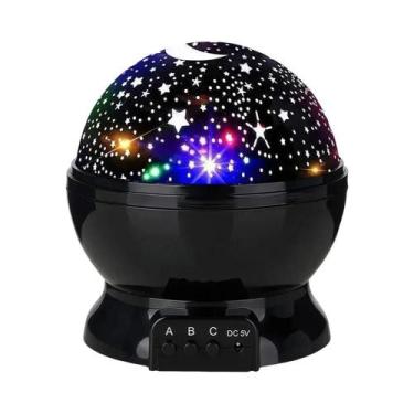 Imagem de Projetor De Luz Estelar Para Crianças, Lâmpada Rotativa Do Céu, Lua E 