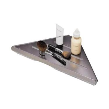 Imagem de Prateleira De Canto Para Banheiro Sem Perfuração Montada Na Parede Tri