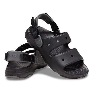 Imagem de Crocs Sandália infantil unissex clássica para todos os terrenos, Preto, 4 Big Kid
