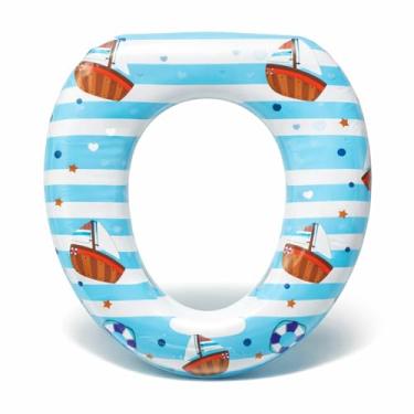 Imagem de Assento Adaptador Infantil para Vaso Sanitário, Azul, PVC e Plástico, Design Ergonômico, 29x27cm, BPA Free