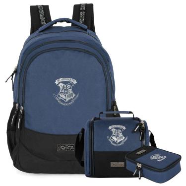 Imagem de Kit Mochila Escolar Harry Potter Lancheira Estojo Box Luxcel-Unissex