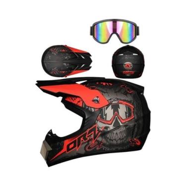 Imagem de Capacete De Motocicleta Para Corrida off Road, Capacete Completo Para 