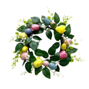 Imagem de shamjina Guirlanda de Ovos de Páscoa, Guirlanda de Primavera, Presente de Páscoa, Enfeite Decorativo Redondo para Pendurar em Janelas, Portas, Casa, Fazenda e