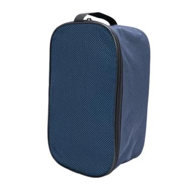 Imagem de harayaa Bolsa para chuteiras de futebol, respirável, ideal para viagens, organização e armazenamento de equipamentos para golfe, treinos, futebol e atividades, Azul-marinho