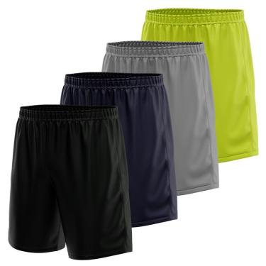 Imagem de Kit 4 Calção Short Futebol Basquete Vôlei Bermuda Dry Treino Academia-Masculino