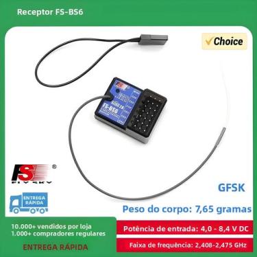Imagem de Receptor FlySky FS-BS6 6CH 2.4Ghz Para Transmissor FS-GT5 FS-IT4S, Car