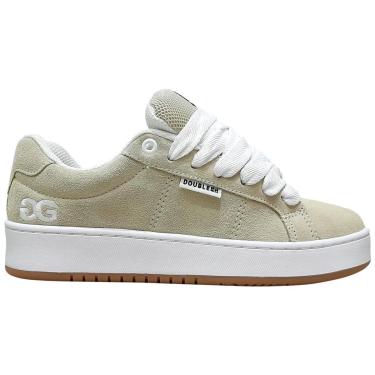 Imagem de Tênis Double-G Easy Bege Branco Skate Camurça Masculino DGSC0019-Masculino