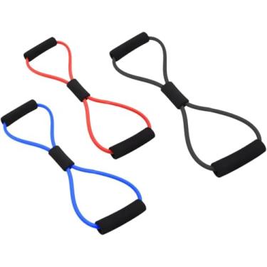 Imagem de Elástico de Tensão para Exercícios, 300cm, Resistência Média a Forte, Pegadores em Polipropileno, Borracha e Nylon, 30g, Portátil, para Fortalecimento Muscular e Fisioterapia