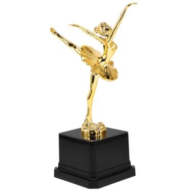 Imagem de HANABASS 1 peça de troféu de troféu de dança de balé troféu de ouro para competição de plástico durável para festas de times de dança e shows de talentos suprimentos de jogos
