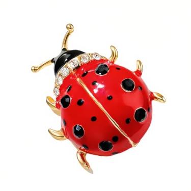 Imagem de Broche de animal de besouro vívido de strass para mulheres e homens broche de três besouros personalidade lapela mochila crachá chapéu bolsa casaco de inverno acessórios de decoração joias, Large