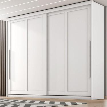 Imagem de Guarda Roupa De Casal Atraente 2 Portas De Correr Branco Zan Branco