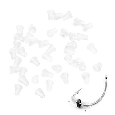 Imagem de Ainoli 20 peças de parafusos de isca de Boilie com rosca 40 peças de gancho de pesca Stop Hook Boilies Stopper Gancho de pesca Bloco de contas Equipamento de terminal de pesca de (Branca)