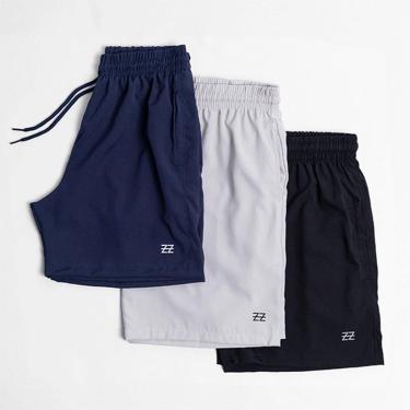 Imagem de Kit 3 Bermudas Masculinas Academia Treino Praia Corrida Shorts Elástico Luzzoo-Masculino