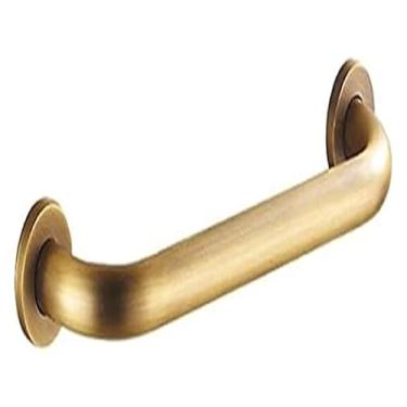 Imagem de Barras de apoio para banheiras e chuveiros, latão escovado para banheiro, corrimão reto retrô europeu, trilhos de mão montados na banheira, parede Mou