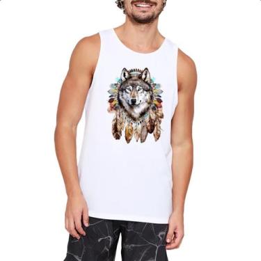 Imagem de Camiseta Regata Lobo Nativo Americano, GG