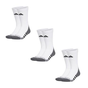 Imagem de Kit 3 Pares de Meias Adidas Cano Médio Cushioned Crew Unissex