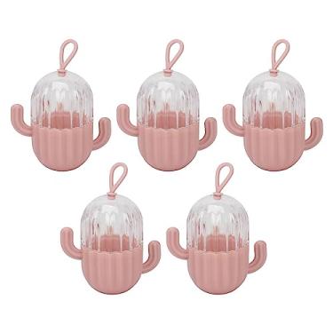 Imagem de Ainoli 5 pçs forma beleza ovo caixas de armazenamento transparente maquiagem esponja organizador beleza ovo titular para pó puff brincos anéis