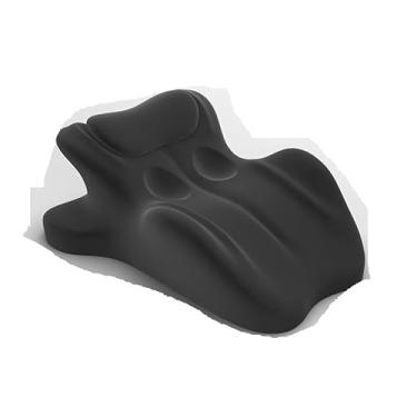 Imagem de Xdalula Almofada de espuma viscoelástica para dormir, ler e apoiar as costas, bumbum. Travesseiro ergonômico para refluxo ácido, alívio de dores nas costas e massagem com capa removível (preto)