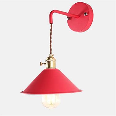 Imagem de Arandela de parede moderna com interruptor liga/desliga, modelo Macaron, soquete E27 Edison em cobre com corpo em pintura fosca, ideal para cabeceira, banheiro e penteadeira.