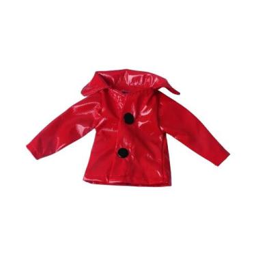 Imagem de Boneca Elfo Vermelha 37cm Com Capa De Chuva, Brinquedo De Natal Fofo P