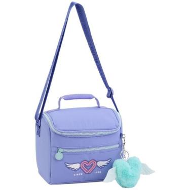 Imagem de Lancheira Térmica Escolar Infantil Design Colorido Meninas Compartimen