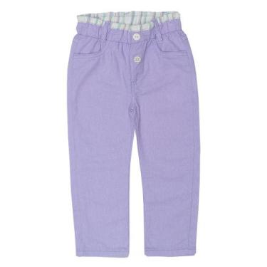 Imagem de Calça sarja soltinha cós estampado fem. p/g - Clube do Doce, Lavanda, 