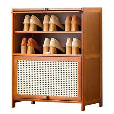 Imagem de Sapateira com assento, banco de sapatos, armário de sapatos moderno, organizador de prateleira de armazenamento de sapato, estilo industrial, construído para durar, para corredor do quarto, entrada da