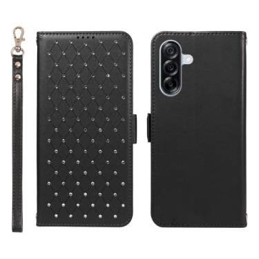 Imagem de KYFSJPT Capa carteira para Samsung Galaxy A36 5G com bloqueio RFID, compartimentos para cartões, alça de pulso destacável e capa flip - Samsung Galaxy A36 5G (6,7 polegadas) preta