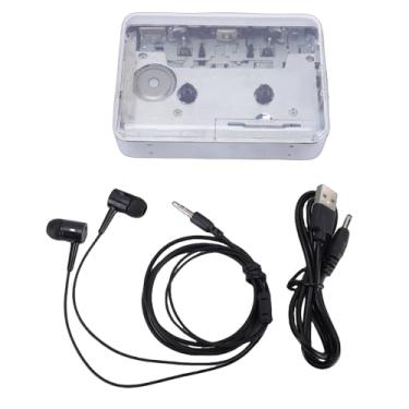Imagem de Sanpyl Reprodutor de Fita Cassete Portátil, Conversor de Cassete para MP3, Alto-falante Embutido, Com Porta de Fone de Ouvido de 3,5 Mm, 2 Pilhas AA Alimentadas
